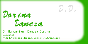 dorina dancsa business card